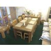2m Reclaimed Teak Mexico Dining Table with 6 Santos Chairs - 1